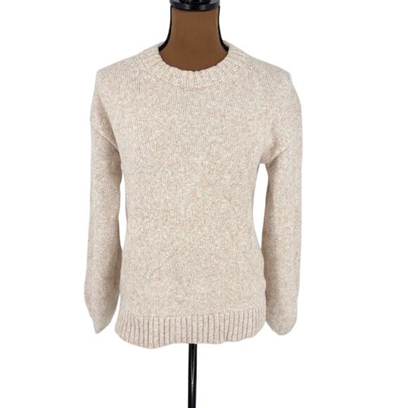 J.Crew Sweaters - J. Crew Women’s Sweater in Oatmeal Beige with Ribbed Collar and Hem – Size Small